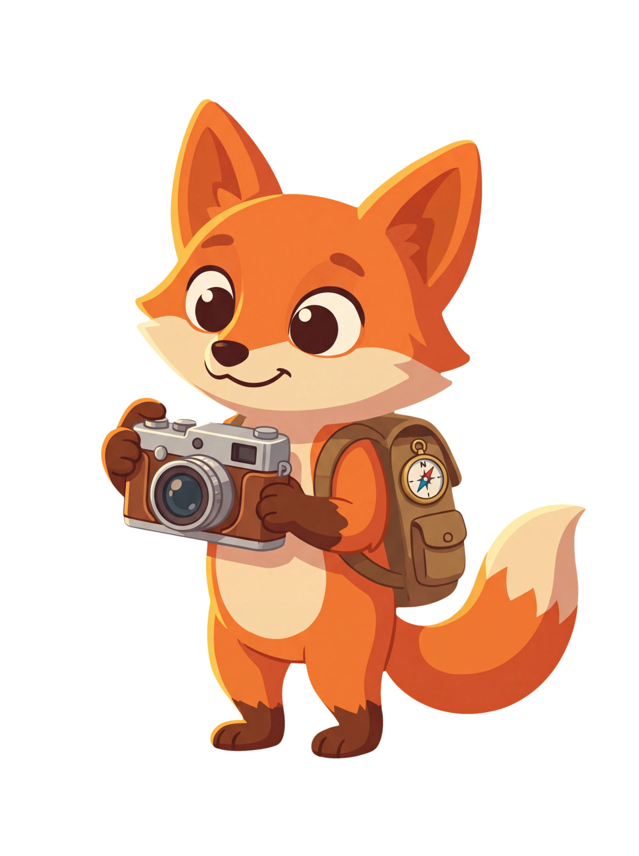 RoadFox mascot with camera