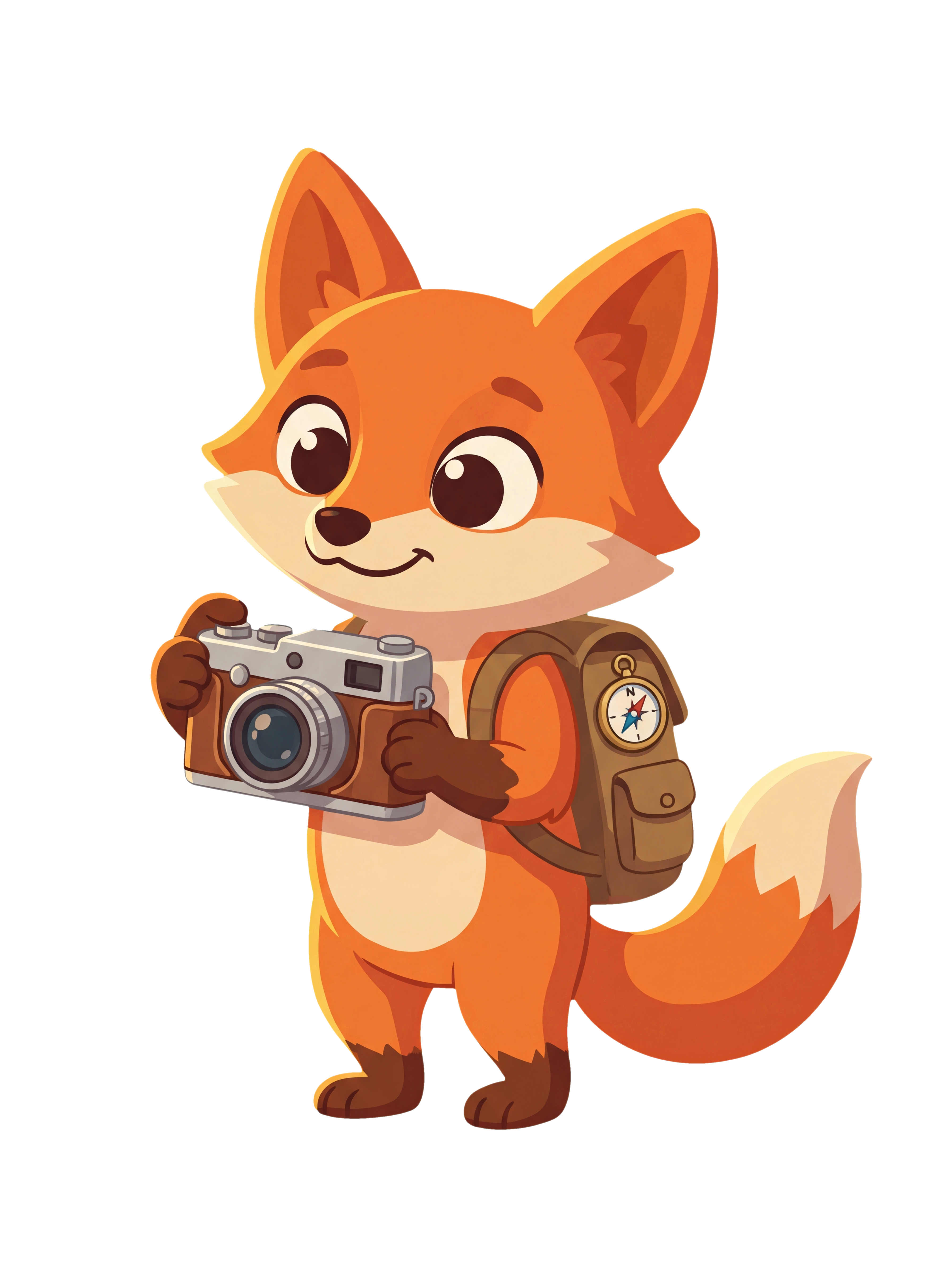 RoadFox mascot with camera