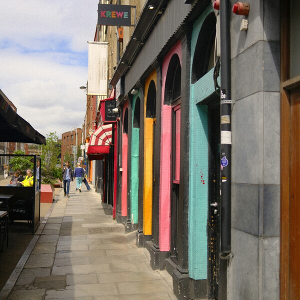 A door that's a color you wouldn't expect.